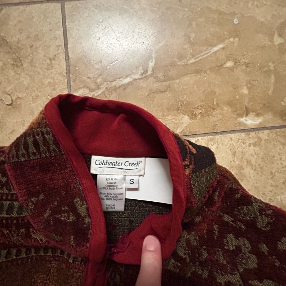 Coldwater Creek Multicolor Patchwork Jacket With … - image 8